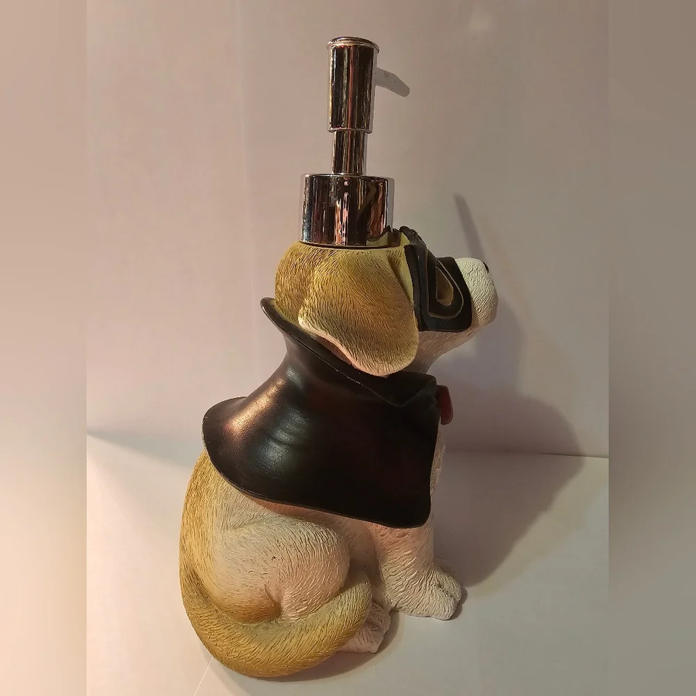 Dracula Halloween Decor Dog Soap Dispenser - Black and Red Bathroom Decor Style